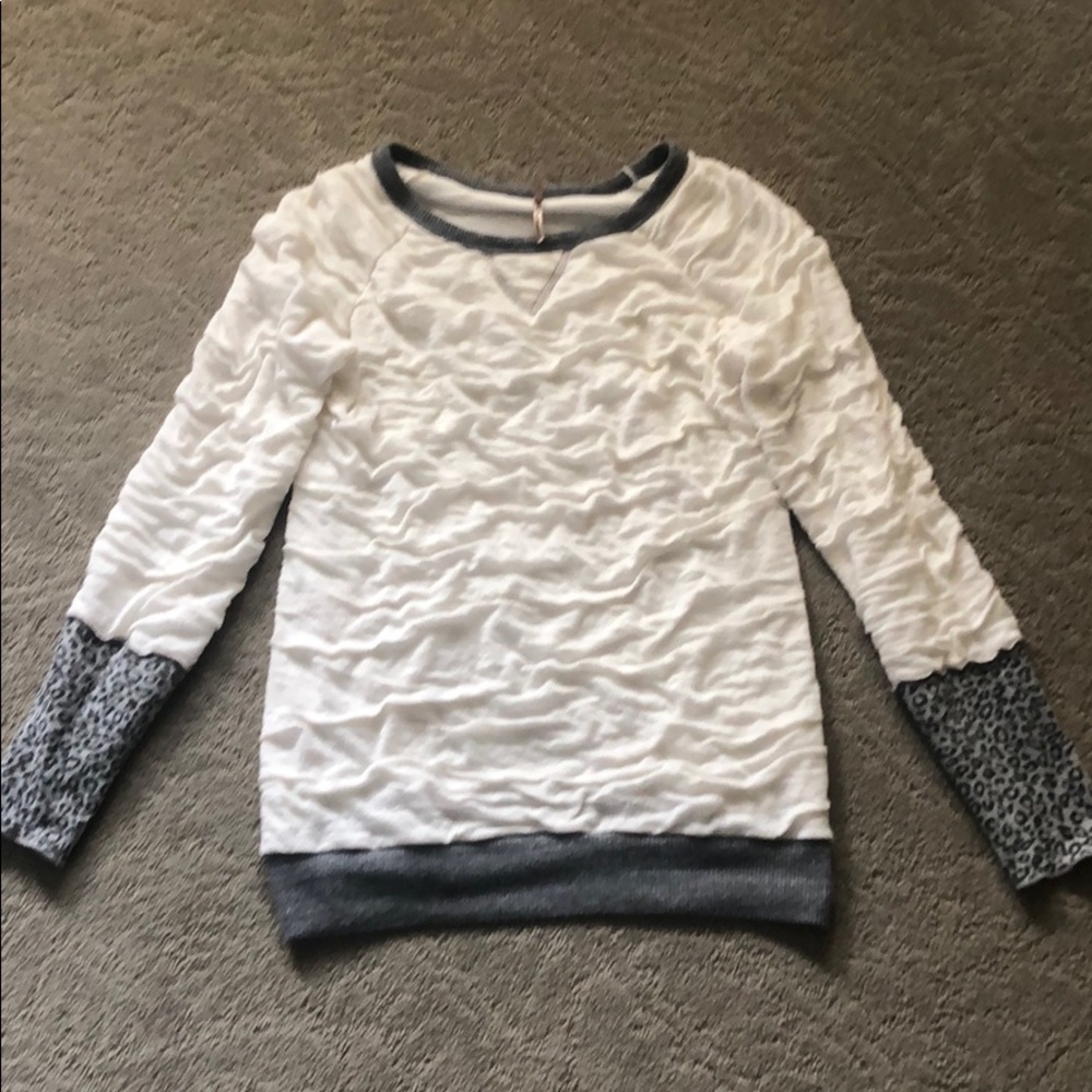 Pete crinkle sweatshirt med